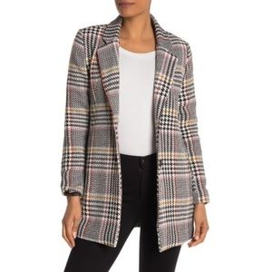 Sebby Glen Plaid 2 Button Woven Coat Size Medium